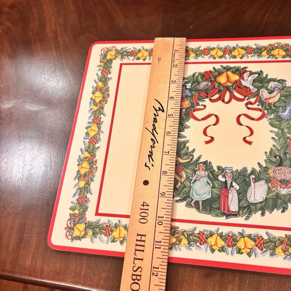 Pimpernel England‎ Marlene Moore 12 Days of Christmas Wreath Placemats Set of 4